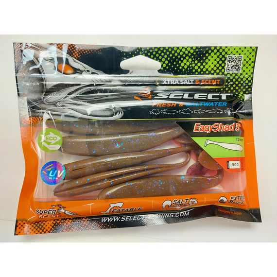 Силикон Select Easy Shad 5" col.900 (5 шт/упак), Длина силикона: 5" (12.7 см), Расцветка силикона: 900, фото , изображение 7
