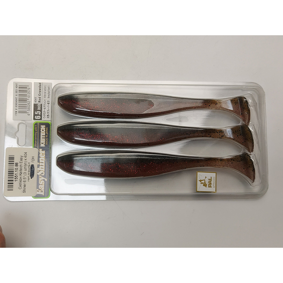 Силікон Keitech Easy Shiner 6.5" (3 шт/упак), колір:404 red crawdad, Довжина силікону: 6.5" (16.5 см), Колір силікону: 404 Red Crawdad, фото , изображение 10