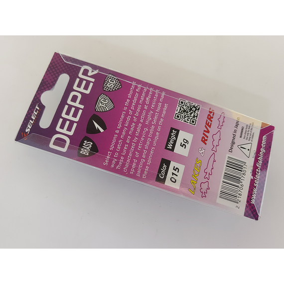 Блесна Select Deeper Lakes & Rivers 5.0g #015 BP (Black Pink), фото , изображение 4