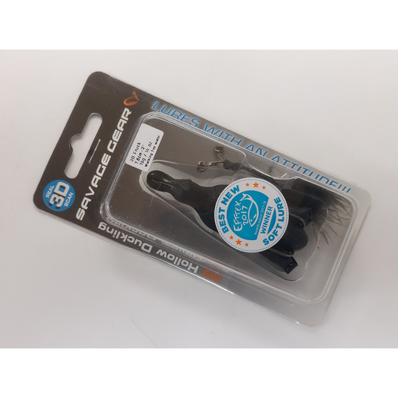 Воблер Savage Gear 3D Hollow Duckling weedless S 75mm 15g 05-Black, Размер/Вес: 75мм/15г, Цвет воблера: Black, фото , изображение 2
