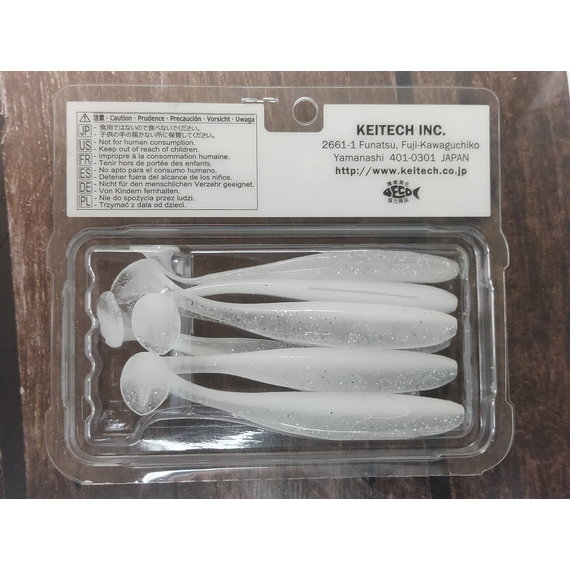 Силикон Keitech Easy Shiner 4" (7 шт/упак) ц:422 sight flash, Длина силикона: 4" (10.2 см), Расцветка силикона: 422 Sight Flash, фото , изображение 4