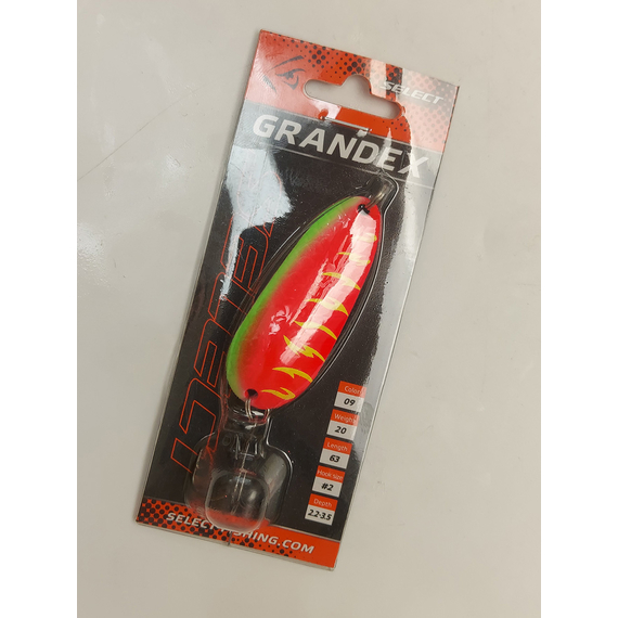 Блешня Select Grandex 20.0g 63mm #09, Вага блешні: 20г, Колір блешні: 09, фото , изображение 7