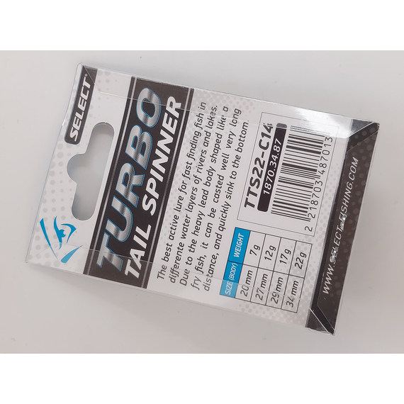 Тейл-спінер Select Turbo 22.0g #14, Вага блешні: 22г, Колір блешні: 14, фото , изображение 5