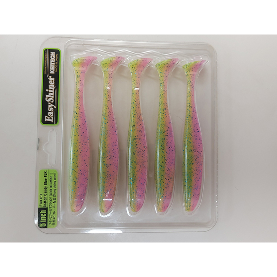 Силікон Keitech Easy Shiner 5" (5 шт/упак), колір:ea#16 cotton candy blue f, Довжина силікону: 5" (12.7 см), Колір силікону: ea#16 cotton candy blue f, фото , изображение 12