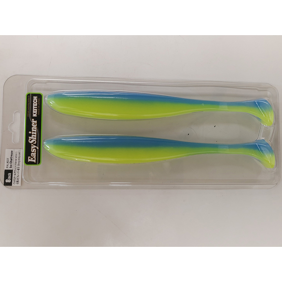 Силикон Keitech Easy Shiner 8" (2 шт/уп) ц:pal#03 ice chartreuse, Длина силикона: 8" (20.3 см), Расцветка силикона: PAL#03 Ice Chartreuse, фото , изображение 8
