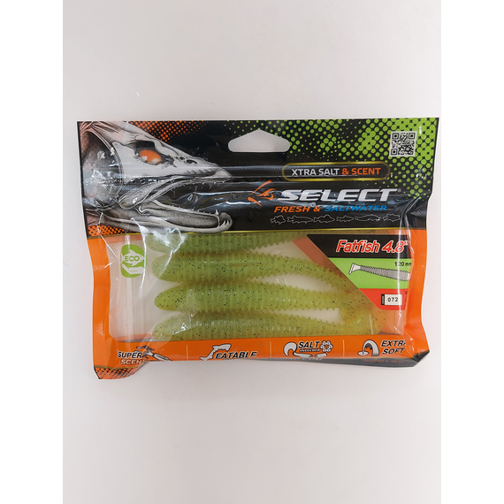 Силікон Select Fatfish 4.8" col.072 (4 шт/упак), Довжина силікону: 4.8" (12.19 см), Колір силікону: 072, фото , изображение 5