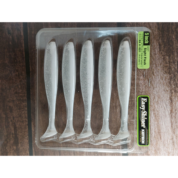 Силікон Keitech Easy Shiner 5" (5 шт/упак), колір:422 sight flash, Довжина силікону: 5" (12.7 см), Колір силікону: 422 Sight Flash, фото , изображение 7