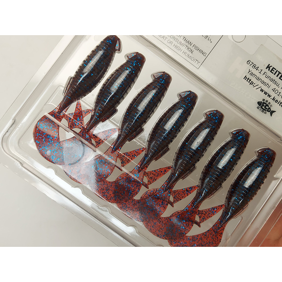 Силікон Keitech Flapper Grub 4" (7 шт/упак), колір:ea#03 grape, Довжина силікону: 4" (10.2 см), Колір силікону: EA#03 Grape, фото , изображение 12