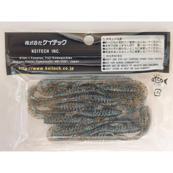 Силікон Keitech Mad Wag Mini 3.5" (10 шт/упак), колір:205 bluegill, Довжина силікону: 3.5" (8.9 см), Колір силікону: 205 Bluegill, фото , изображение 8