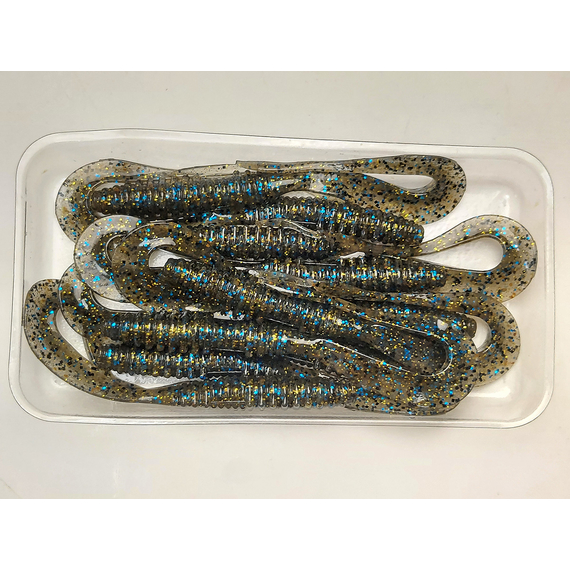 Силікон Keitech Mad Wag Mini 3.5" (10 шт/упак), колір:205 bluegill, Довжина силікону: 3.5" (8.9 см), Колір силікону: 205 Bluegill, фото , изображение 9