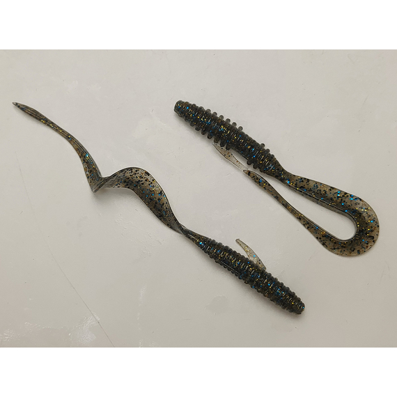 Силікон Keitech Mad Wag Mini 3.5" (10 шт/упак), колір:205 bluegill, Довжина силікону: 3.5" (8.9 см), Колір силікону: 205 Bluegill, фото , изображение 4