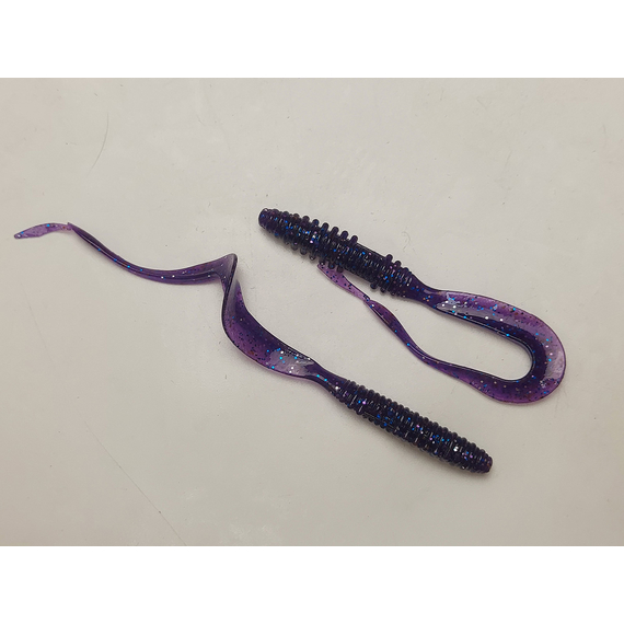 Силікон Keitech Mad Wag Mini 3.5" (10 шт/упак), колір:ea#04 violet, Довжина силікону: 3.5" (8.9 см), Колір силікону: EA#04 Violet, фото , изображение 7