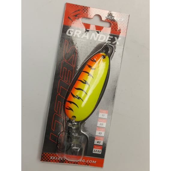 Блешня Select Grandex 20.0g 63mm #11, Вага блешні: 20г, Колір блешні: 11, фото , изображение 8
