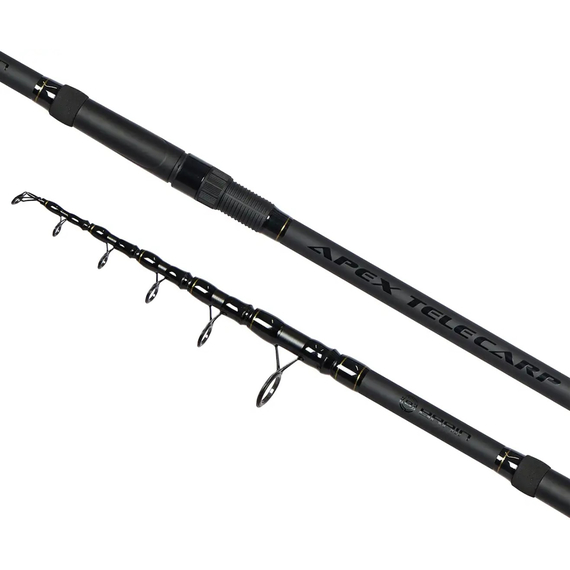 Карповое удилище Brain Apex Tele Carp Black 3.90m 3.5lbs (телескопическое), Модель: 3.90m, фото 