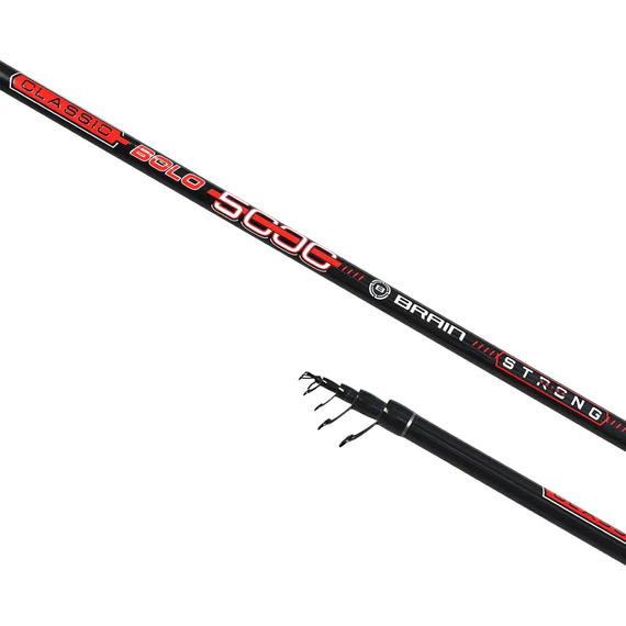 Вудлище болонське Brain Classic Strong Bolo 5.00m 10-30g (телескопічне, з кільцями) + чохол та захист на кільця, Довжина: 5m, Тип вудлища: з кільцями (болонське), фото 
