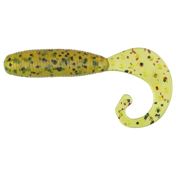 Силикон Reins Fat G-Tail Grub 3" B61 Chart Pepper/Motoroil Red Gold, Длина силикона: 3.0" (7,62 см), Расцветка силикона: B61 Chart Pepper/Motoroil Red Gold, фото 