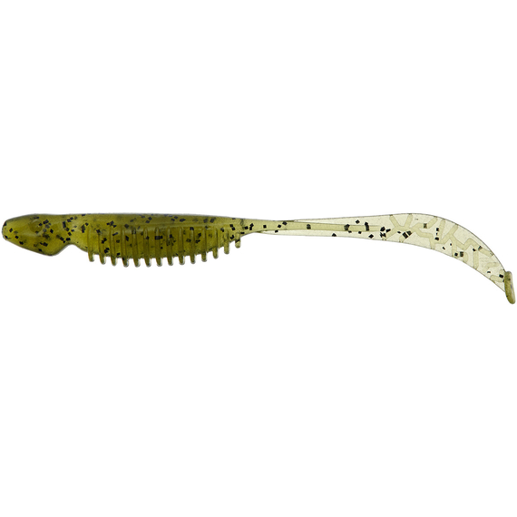 Силікон Reins Curly Shad 3.5" 001 Watermelon Seed (14шт/уп), Довжина силікону: 3.5" (8.89 см), Колір силікону: 001 Watermelon Seed, фото 