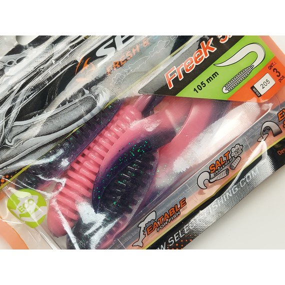 Силікон Select Freek 5.5" col.205 (3 шт/упак), Довжина силікону: 5.5" (13.97 см), Колір силікону: 205, фото , изображение 7