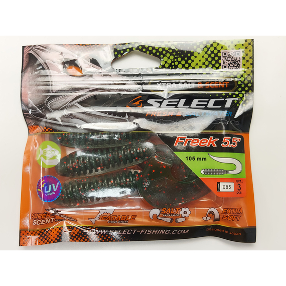 Силикон Select Freek 5.5" col.085 (3 шт/упак), Длина силикона: 5.5" (13.97 см), Расцветка силикона: 085, фото , изображение 5