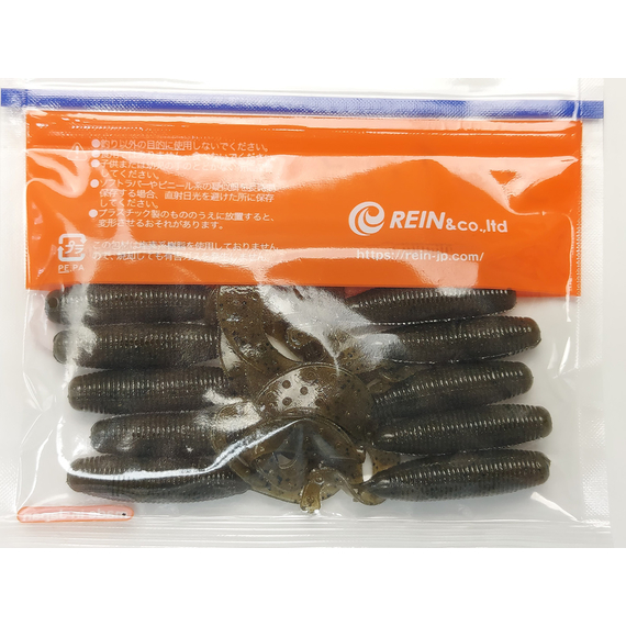 Силикон Reins FAT G TAIL GRUB 3" 002 Green pumpkin 12шт, Длина силикона: 3.0" (7,62 см), Расцветка силикона: 002 green pumpkin, фото , изображение 4