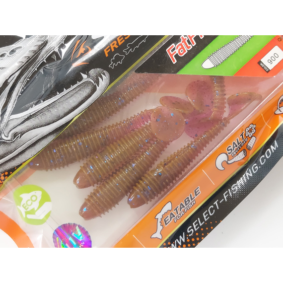 Силикон Select Fatfish 2.4" col.900 (6 шт/упак), Длина силикона: 2.4" (6.1 см), Расцветка силикона: 900, фото , изображение 6