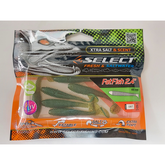 Силікон Select Fatfish 2.4" col.087 (6 шт/упак), Довжина силікону: 2.4" (6.1 см), Колір силікону: 087, фото , изображение 5