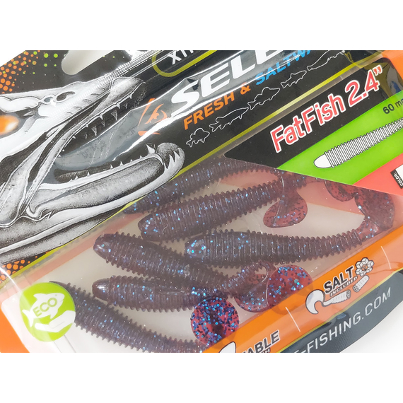 Силикон Select Fatfish 2.4" col.110 (6 шт/упак), Длина силикона: 2.4" (6.1 см), Расцветка силикона: 110, фото , изображение 6