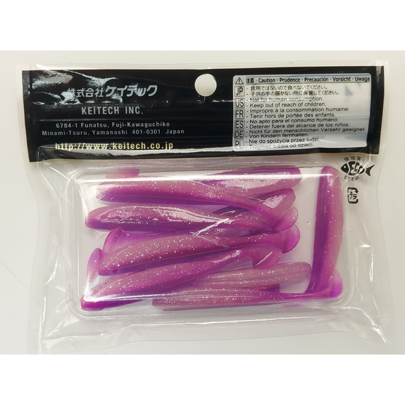 Силікон Keitech Easy Shiner 3" (10 шт/упак), колір:pal#14 glamorous pink, Довжина силікону: 3" (7.6 см), Колір силікону: PAL#14 Glamorous Pink, фото , изображение 8