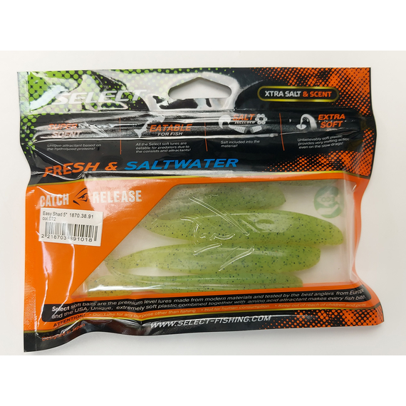 Силікон Select Easy Shad 5" col.072 (5 шт/пак), Довжина силікону: 5" (12.7 см), Колір силікону: 072, фото , изображение 9