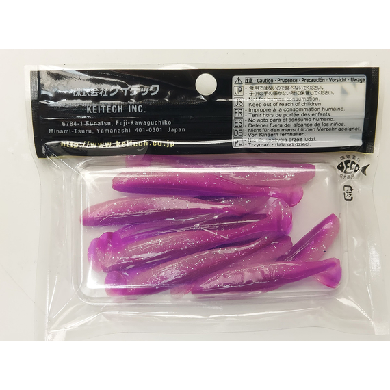 Силікон Keitech Easy Shiner 3" (10 шт/упак), колір:pal#14 glamorous pink, Довжина силікону: 3" (7.6 см), Колір силікону: PAL#14 Glamorous Pink, фото , изображение 15