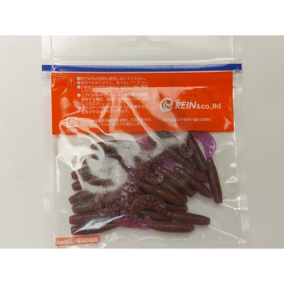 Reins Fat G Tail Grub 2" 606 Pink Lox (20 шт), Длина силикона: 2.0" (5,08 см), Расцветка силикона: 606 Pink Lox, фото , изображение 3
