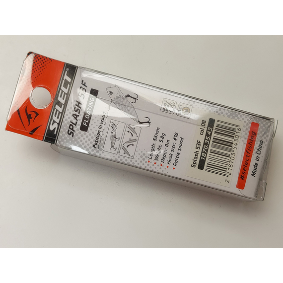 Воблер Select Splash 53F 5.8g col.08 (topwater), Цвет воблера: col.08, фото , изображение 10