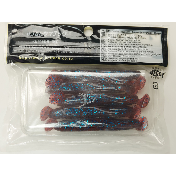 Силікон Keitech Easy Shiner 3" (10 шт/упак), колір:ea#03 grape, Довжина силікону: 3" (7.6 см), Колір силікону: EA#03 Grape, фото , изображение 8