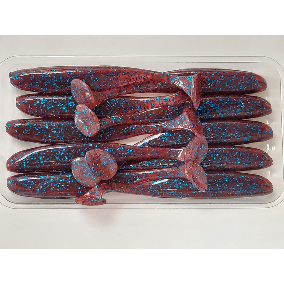 Силікон Keitech Easy Shiner 3" (10 шт/упак), колір:ea#03 grape, Довжина силікону: 3" (7.6 см), Колір силікону: EA#03 Grape, фото , изображение 6