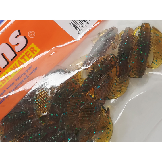 Силікон Reins AX Craw Mini 2" 565 Motoroil Green Flake (12шт/уп), Довжина силікону: 2.0" (5,08 см), Колір силікону: 565 Motor Oil Green Flake, фото , изображение 3