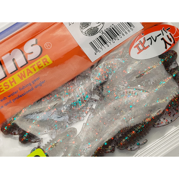 Силікон Reins AX Craw Mini 2" 406 Boil Shrimp (12шт/уп), Довжина силікону: 2.0" (5,08 см), Колір силікону: 406 Boil shrimp, фото , изображение 6