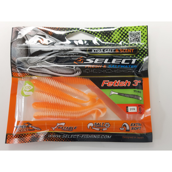 Силікон Select Fetish 3" col.209 (6 шт/упак), Довжина силікону: 3" (7.62 см), Колір силікону: 209, фото , изображение 5