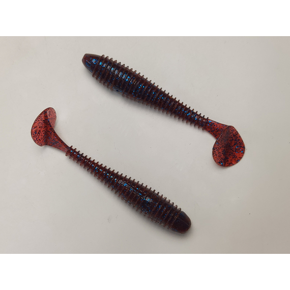 Силікон Keitech Swing Impact FAT 3.3" (7 шт/упак), колір:ea#03 grape, Довжина силікону: 3.3" (8.4 см), Колір силікону: EA#03 Grape, фото , изображение 4