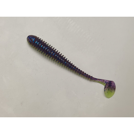 Силикон Keitech Swing Impact 3" (10 шт/упак) ц:pal#06 violet lime berry, Длина силикона: 3" (7.6 см), Расцветка силикона: PAL#06 Violet Lime Berry, фото , изображение 2