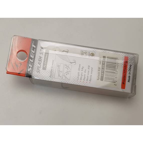 Воблер Select Splash 53F 5.8g col.03 (topwater), Цвет воблера: col.03, фото , изображение 10