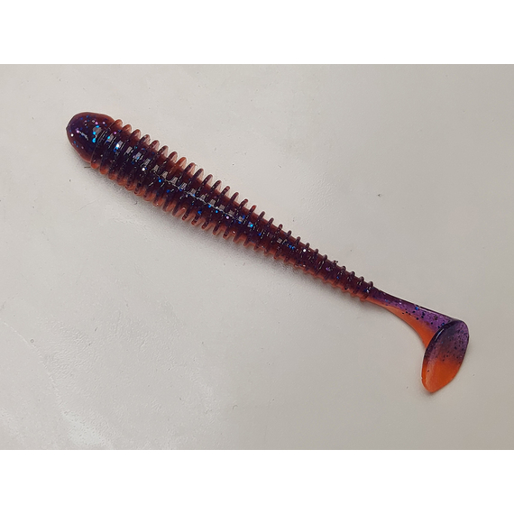 Силикон Keitech Swing Impact 3.5" (8 шт/упак) ц:pal#09 violet fire, Длина силикона: 3.5" (8.9 см), Расцветка силикона: PAL#09 Violet Fire, фото , изображение 2