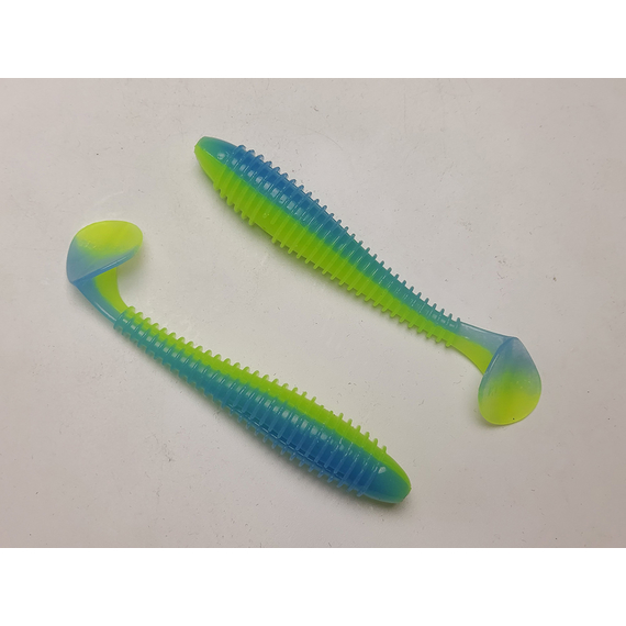 Силікон Keitech Swing Impact FAT 4.3" (6 шт/упак), колір:pal#03 ice chartreuse, Довжина силікону: 4.3" (10.9 см), Колір силікону: PAL#03 Ice Chartreuse, фото , изображение 4