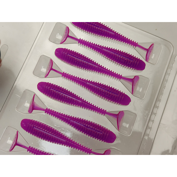 Силікон Keitech Swing Impact FAT 2.8" (8 шт/упак), колір:pal#14 glamorous pink, Довжина силікону: 2.8" (7.1 см), Колір силікону: PAL#14 Glamorous Pink, фото , изображение 6