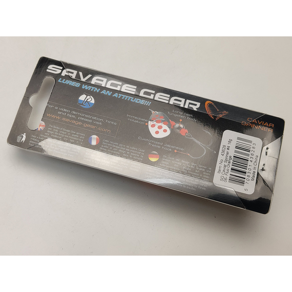 Блешня Savage Gear Caviar Spinner #4 18.0 g 06-Flou Orange, Вага блешні: 18g, Колір блешні: Fluo Orange, фото , изображение 6