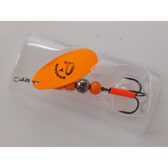 Блешня Savage Gear Caviar Spinner #4 18.0 g 06-Flou Orange, Вага блешні: 18g, Колір блешні: Fluo Orange, фото , изображение 3