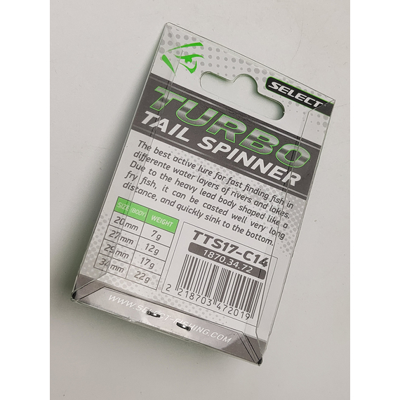 Тейл-спінер Select Turbo 17.0g #14, Вага блешні: 17г, Колір блешні: 14, фото , изображение 8