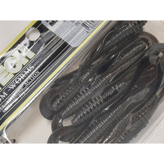 Силікон Keitech Mad Wag Mini 3.5" (10 шт/упак), колір:001 black, Довжина силікону: 3.5" (8.9 см), Колір силікону: 001 Black, фото , изображение 7