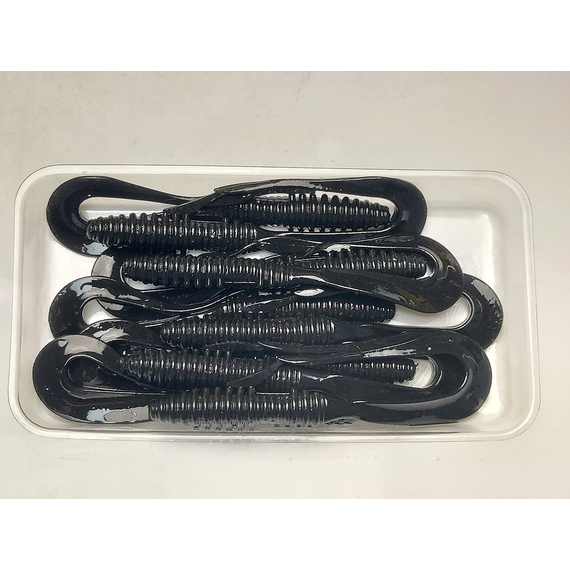 Силікон Keitech Mad Wag Mini 3.5" (10 шт/упак), колір:001 black, Довжина силікону: 3.5" (8.9 см), Колір силікону: 001 Black, фото , изображение 6