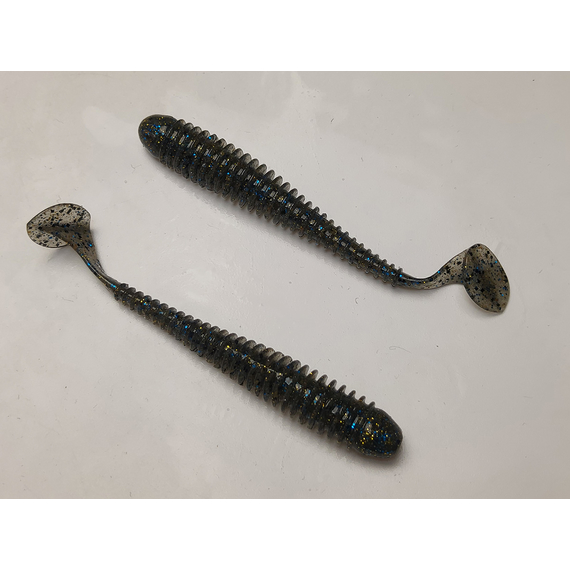 Силікон Keitech Swing Impact 4" (8 шт/упак), колір:205 bluegill, Довжина силікону: 4" (10.2 см), Колір силікону: 205 Bluegill, фото , изображение 5