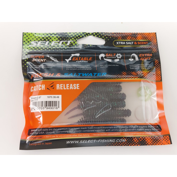 Силікон Select Snack 2.5" col.777 (6 шт/пак), Довжина силікону: 2.5" (6.1 см), Колір силікону: 777, фото , изображение 9